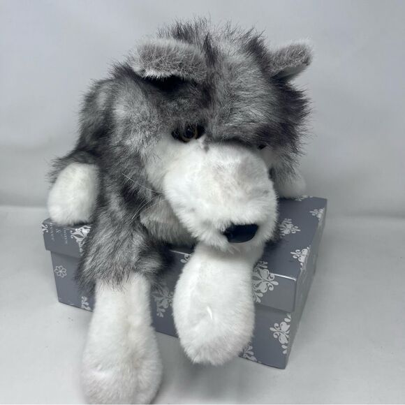 Folkmanis 15” Plush Gray Timber Wolf Hand Puppet - Picture 1 of 14